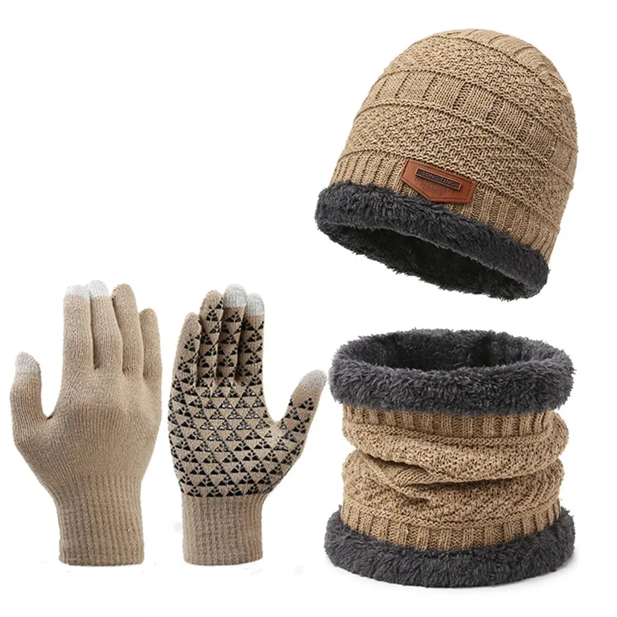 Der Dreiklang – Premium Winter-Set mit Mütze, Schal und Handschuhen